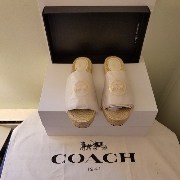 $79 *NEW* COACH Chalk Camille Espadrille - Picture 5 of 15